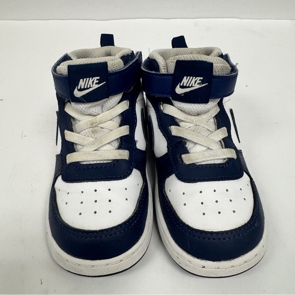 Nike Other - Nike‎ Court Borough Mid 2 (TDV) Toddler Kids Shoes SZ 8C White/Blue CD7784-107